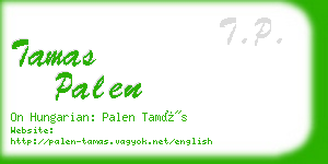 tamas palen business card